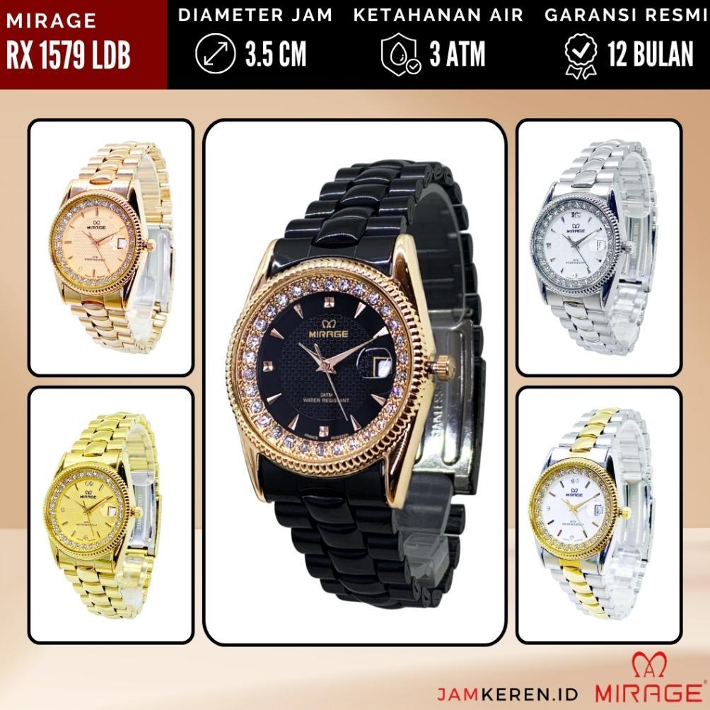 Mirage - Jam Wanita Elegan Mewah - Jam Tangan Mirage Wanita - 1579 L RX Permata Original 100%