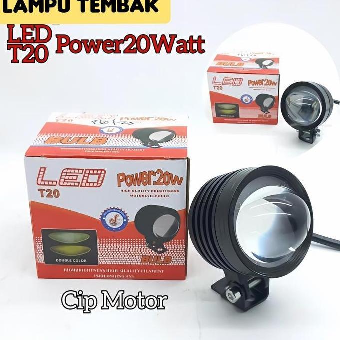 Lampu Tembak Laser Cut Off T20 Motor Mobil 12 Volt Putih Kuning