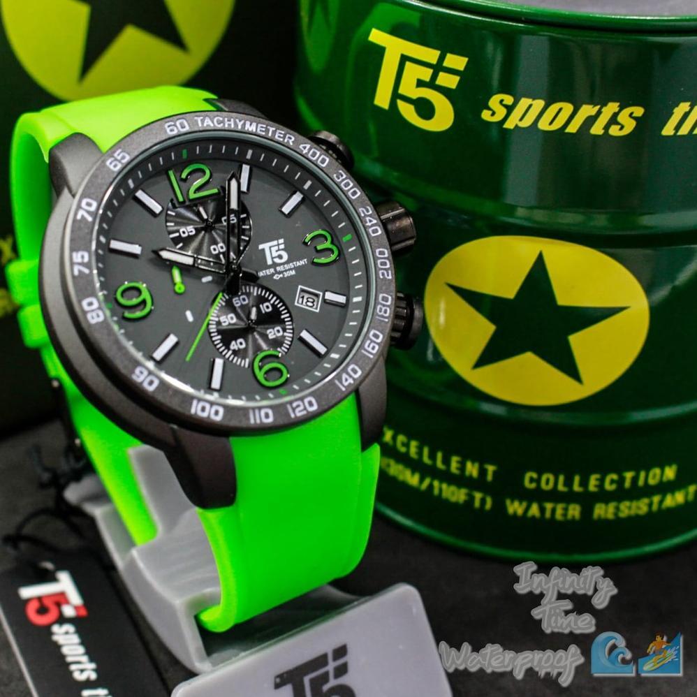 Jam Tangan Cowok T5 H3450G H3450 3450 Chrono dan Tanggal Aktif Kualitas Original Waterproof