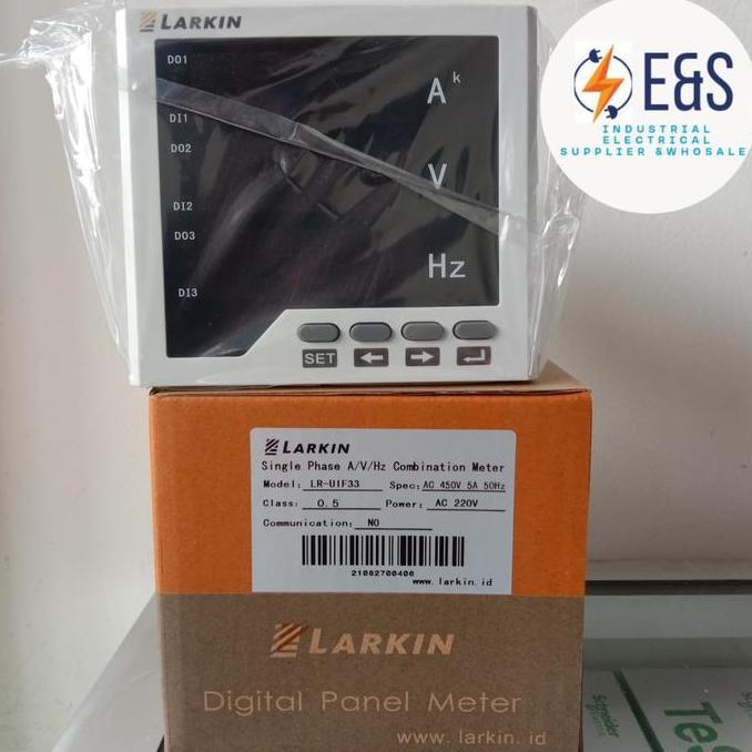 DEAL TERBAIK - Power Multi Amper Volt Hz meter Digital 1 Phase LR-UIF33 LARKIN