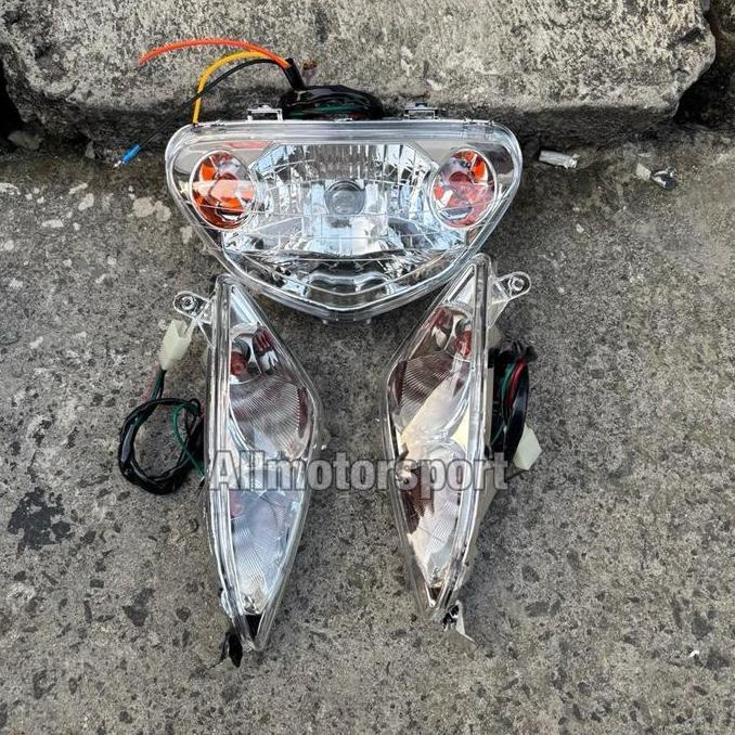 Reflektor mio sporty Lampu sen mio sporty Lampu stop LED 8Mata mio Sporty model Mx sudah plus bohlam