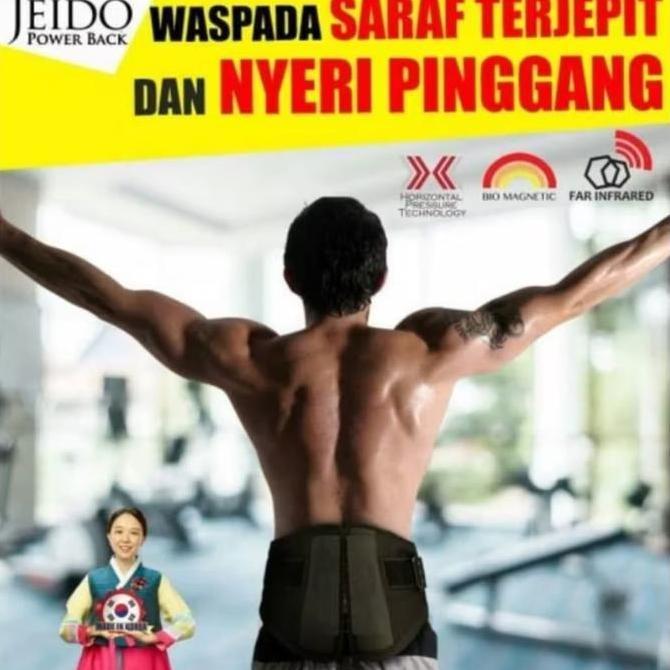NEW - Korset Jeido Power Back Terapi Pinggang dengan Bio Magnetic dan Horizontal Pressure Technology