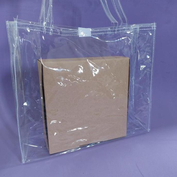 Tas Mika PVC Hampers Bening Tebal 30x10x25