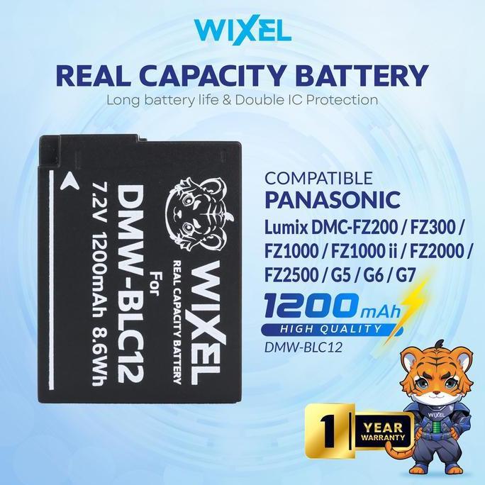 BERKUALITAS - WIXEL Baterai Kamera DMW-BLC12 for Panasonic Lumix DMC-FZ200 / DMC-FZ300 / DMC-FZ1000 