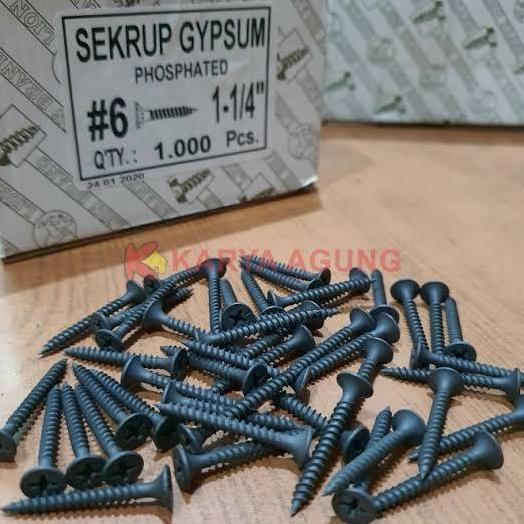 Promo Sekrup Gypsum 6X1 1/4 Panjan 3Cm Isi 500Pcs Sekrup Gypsum 3Cm 6X1 1/4 Isi 500Pcs Sekrup Gypsum