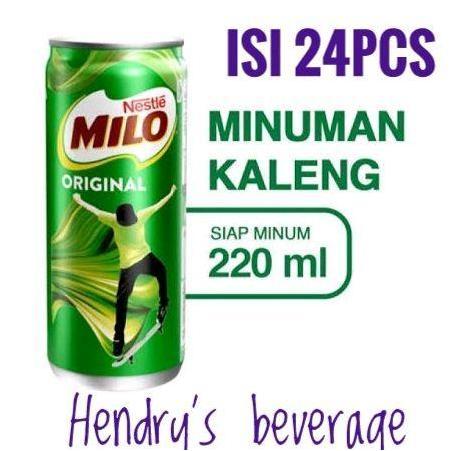 Runmilk- Milo Kaleng Original 220Ml 1Dus Isi 24Pcs | Milo Can 1Dus