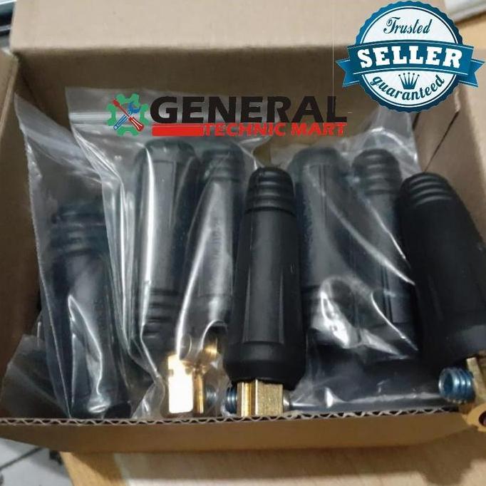 Konektor male kabel mesin las listrik 10-25 mm Connector Plug