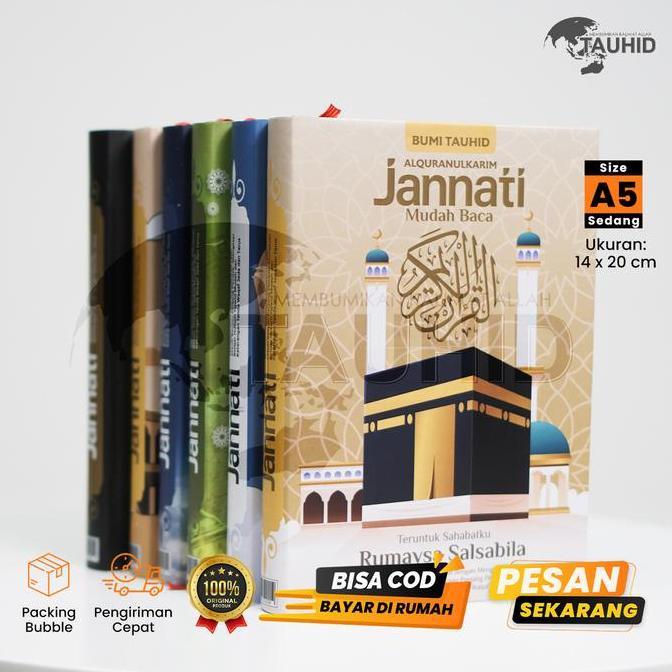 Promo Al Qur'An Duo Latin Jannati Cover Ka'Bah A5 -  Mushaf  Aesthetic Bisa Custom Nama Cod