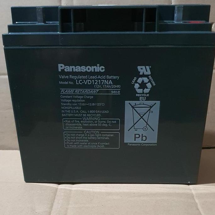NEW BATERAI aki KERING PANASONIC 12V 17Ah ORI TERMURAH BUAT UPS, ACCU