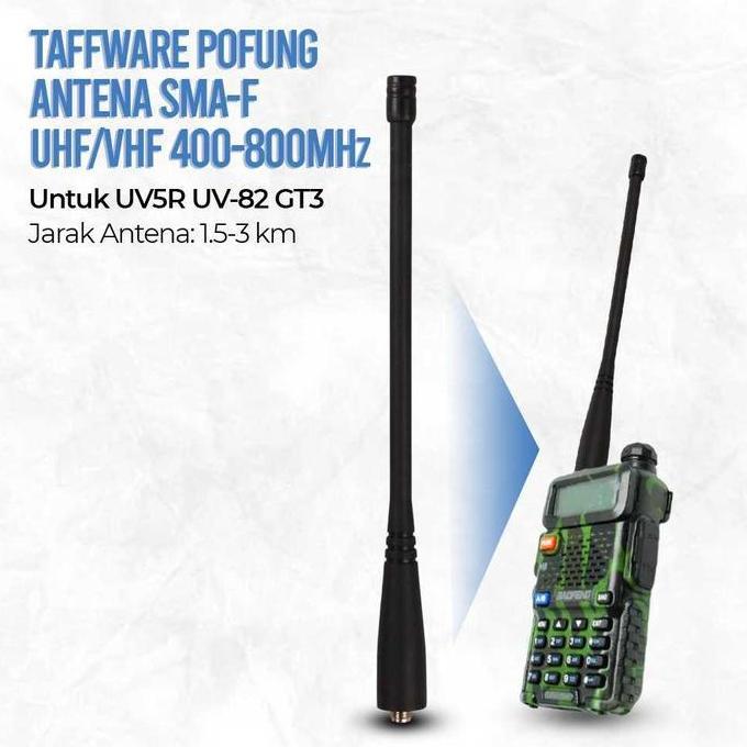 COD Antena SMA-F UHF VHF Female Untuk Walkie Talkie HT Pofung Baofeng Type UV-5R UV-5RA UV-5RB UV-5R