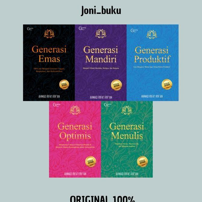 Buku Generasi Emas/ Mandiri/ Produktif/ Optimis/ Menulis - Ahmad Rifai