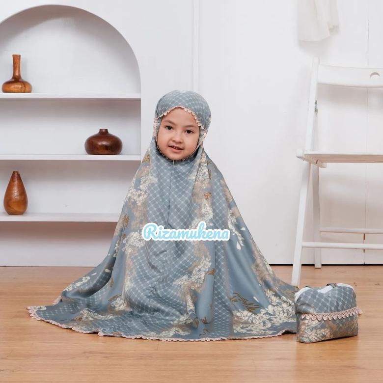 Diskon Lebaran Mukena Anak Armani Silk Premium 2In1 | Mukena Anak Mini Pouch Motif
