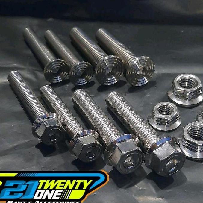 Baut Stainless Set Bracket Engine Mounting Mio Sporty Smile Soul Fino