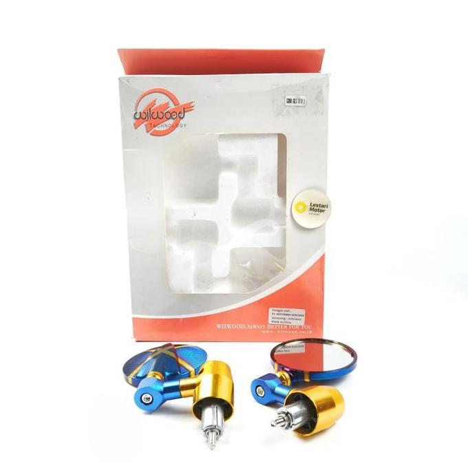 Wilwood Spion Motor Jalu Bulat Cnc Universal Semua Motor Cembung 3060 Gold Blue C