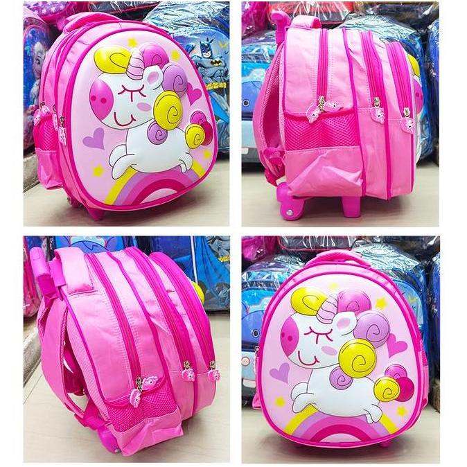 SUPER DEAL - PROMO PREMIUM TROLI  Roda Dorong TAS TROLLEY ANAK LAKI LAKI SEKOLAH TK / PAUD 3Resletin