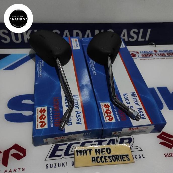 Kaca Spion Sepasang Skywave Hayate Batang Chrome Original Sgp