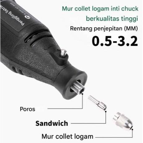 RELMARAMA Victool Gerinda Mini Grinder Set Bor MiniGrinda Tangan Mini Die Polishers - Mesin Jade Uki
