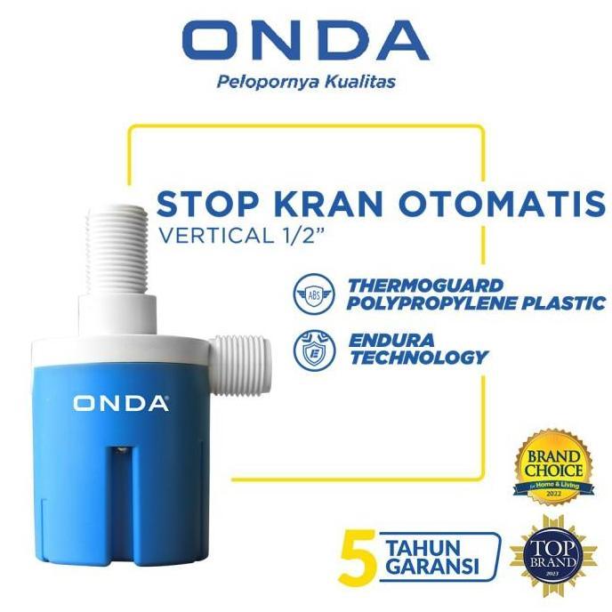 Stop Kran Otomatis Vertical 1/2 Inch Pelampung Otomatis 1/2" Onda
