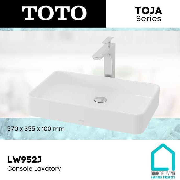 TOTO Console Lavatory LW 952 J Wastafel Meja Keramik LW952J Body only