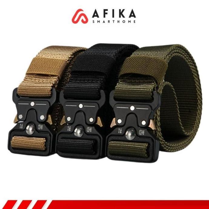 SHANNOORA Tali Belt Ikat Pinggang Canvas Army Military Tactical 125 cm