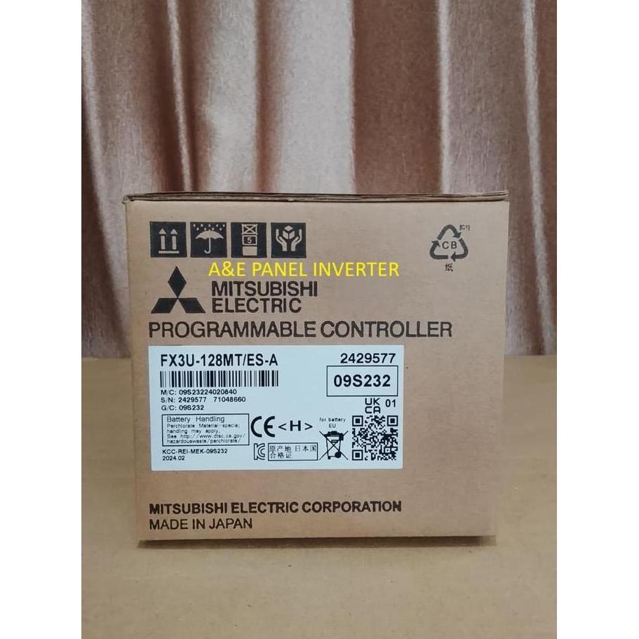 TERBARU - FX3U-128MT/ES-A PLC Mitsubishi FX3U128MTESA FX3U 128MT ES A melsec FX Series