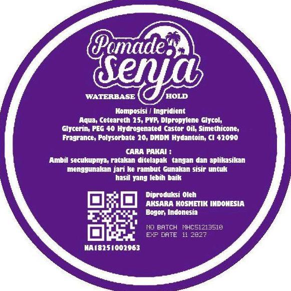 BPOM Pomade Senja Waterbased Aroma Anggur