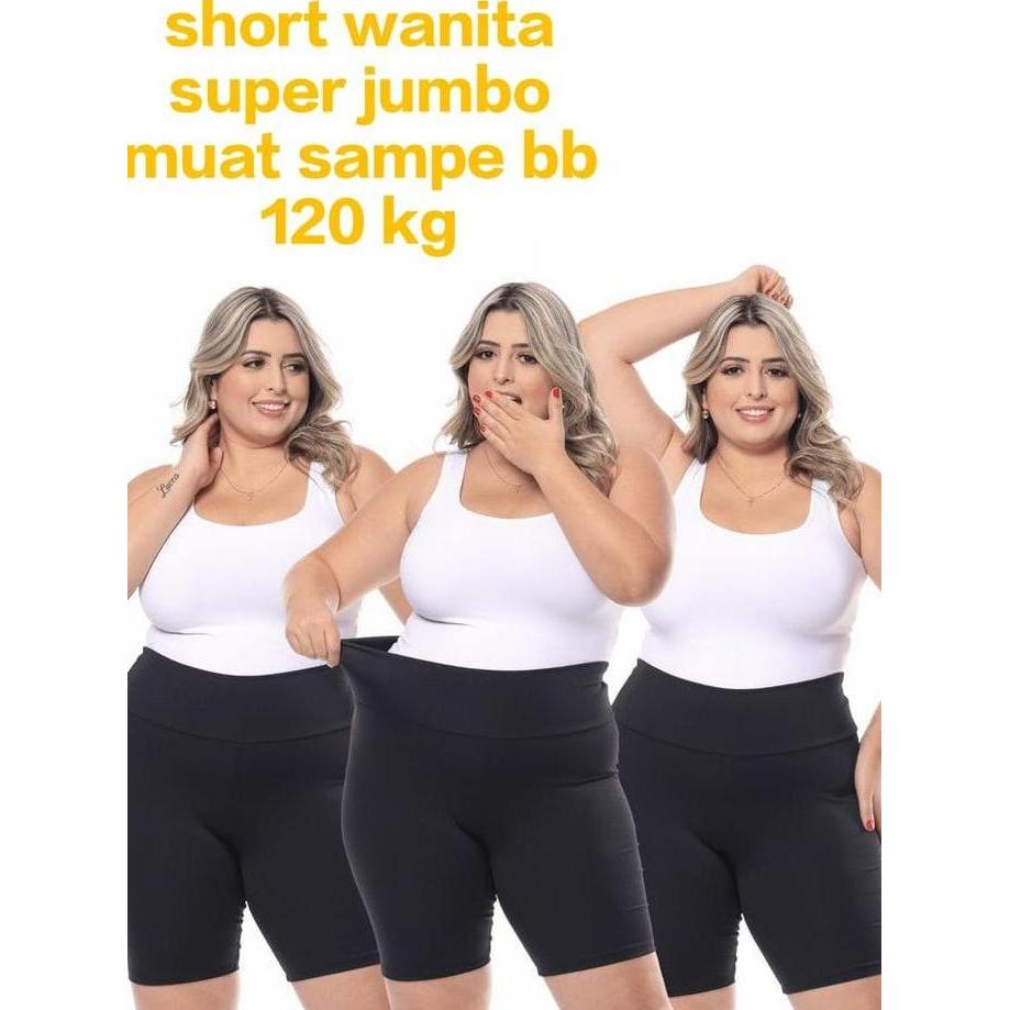 MIDEOFU 3 Pcs Celana short Wanita Super jumbo - Short Dalaman  Wanita BIG SIZE - celana hotpants SIZ