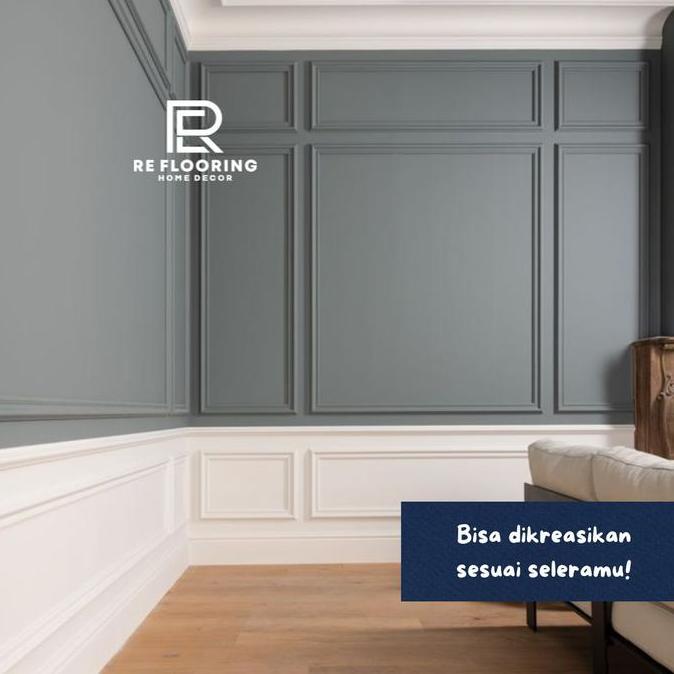 List Wall Moulding PVC LAIV Putih - List Dinding / List Moulding / Lis Profil / Lis Molding / Wainsc