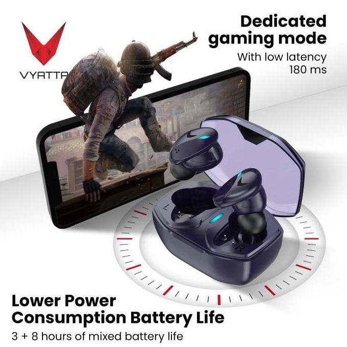VYATTA AIRBOOM NANO G TWS BLUETOOTH HEADSET EARPHONE GAMING FS