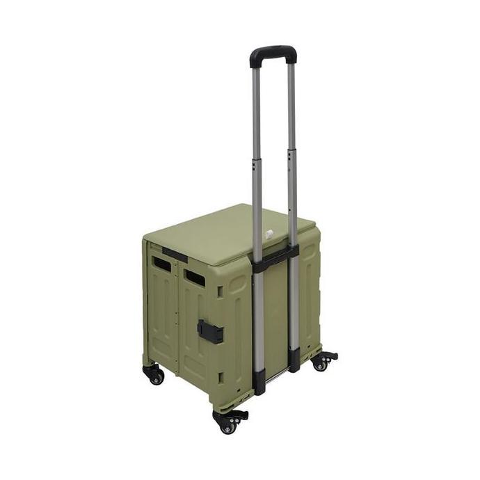 Informa 30 ltr Fernan Troli Lipat - Hijau Keranjang Belanja Troli Barang Kotak Dorong Pasar Troli Be