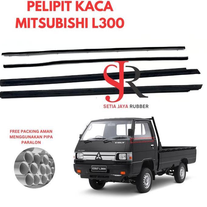 Karet Pelipit Kaca Luar Dalam Mobil Mitsubishi L300 Asli