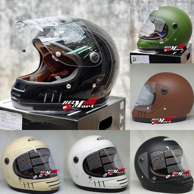 Helm Zeus 816E Cafe Racer Zeus Zs-816e Zs 816 Helm Full Face Vintage