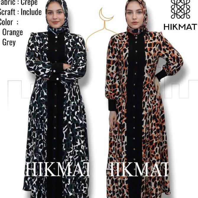 [NEW] A5124 - Abaya Hikmat Fashion Original set Hijab