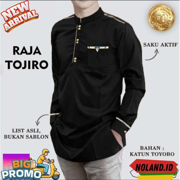 Kkm Raja Tojiro Baju Koko Pria Lengan Panjang Muslim Qurta Raja Tojiro Ukuran Jumbo M,L,Xl,Xxl