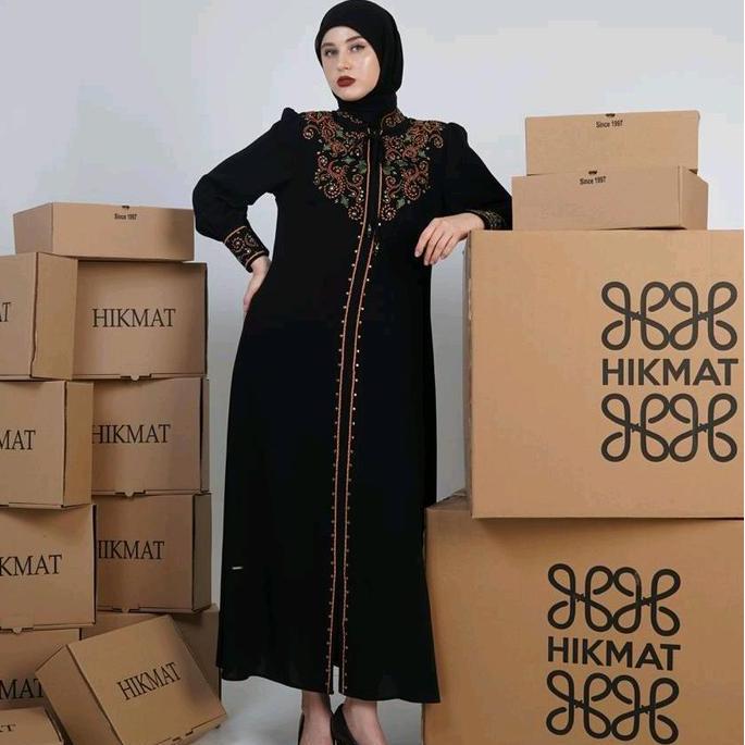 [NEW] A4587 - Abaya Hikmat Fashion Original set Hijab