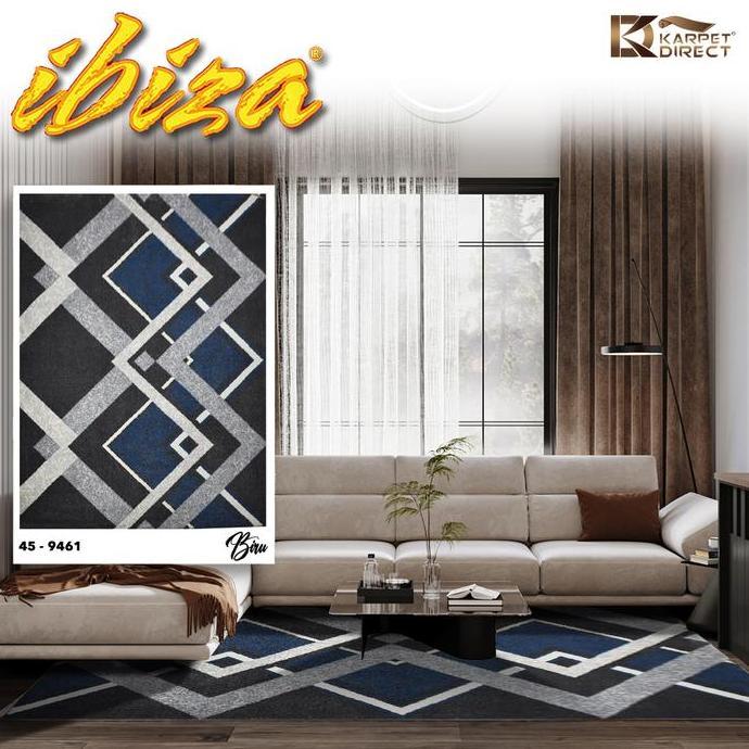[Karpet Direct] Ibiza Karpet (Biru) 100x150 cm - Kode 45-9461