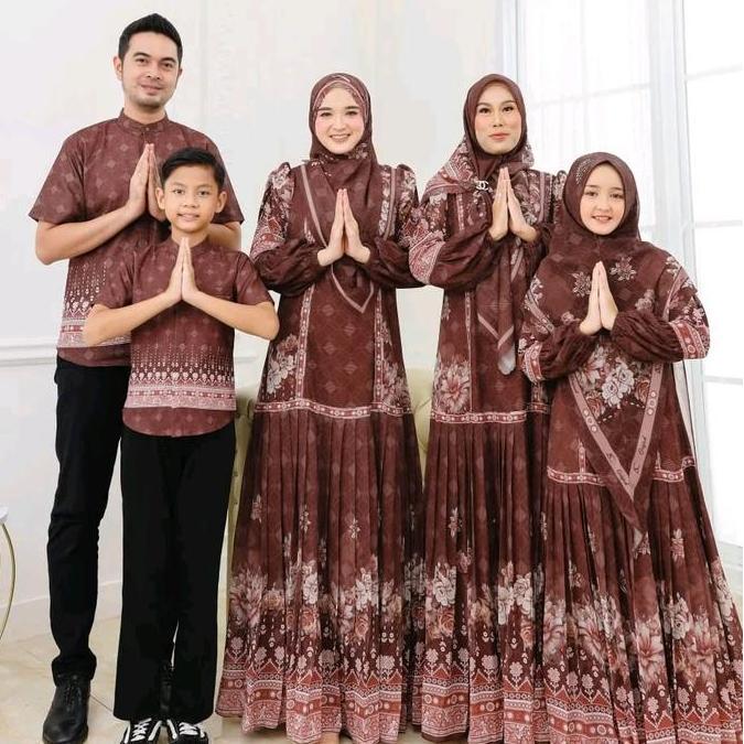 Gamis Couple Family Terbaru Inayah Family By Ac Original / Gamis Syar'i Ibu Dan Anak / Couple Family