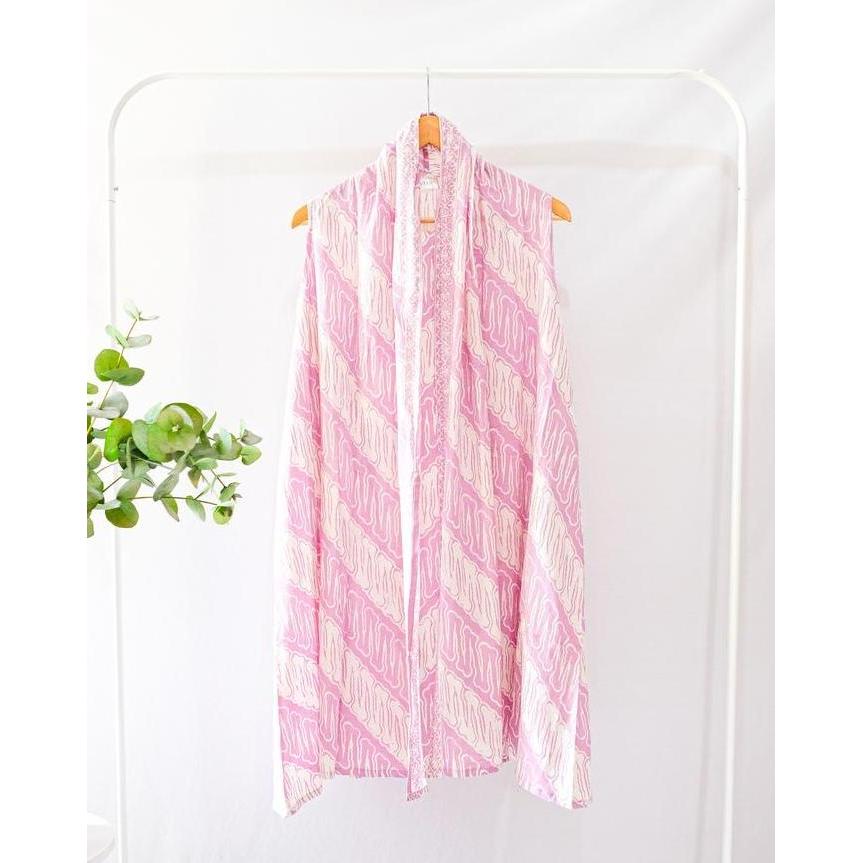 Outer Tanpa Lengan Atasan Batik Modern Wanita Outer Batik Cardigan Batik Batik Kondangan Batik Katun