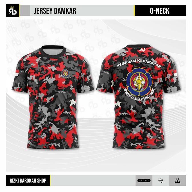 New Item, Jersey Oblong Damkar Loreng Full Print/Kaos Damkar Full Print /Jersey Santai Damkar/Seraga