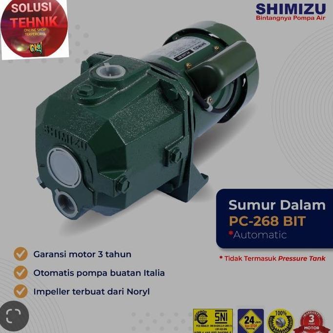 Shimizu PC 268 bit Jet Pump Sumur dalam tanpa Mata Jet dan Tabung.