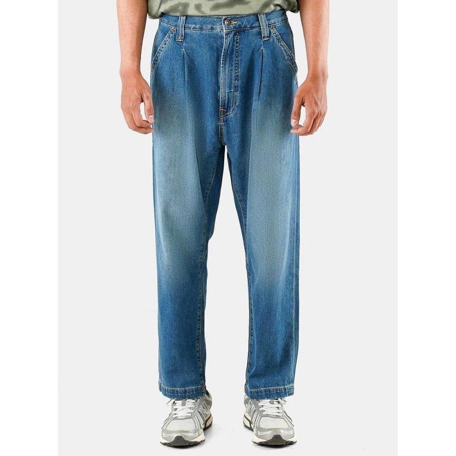 3Second Celana Straight Jeans Pria Loose Fit Light Denim Blue Wash Bennet 090823