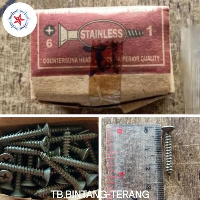 SEKRUP SEKRUP KAYU 6 X 1 PANJANG 2.5 CM