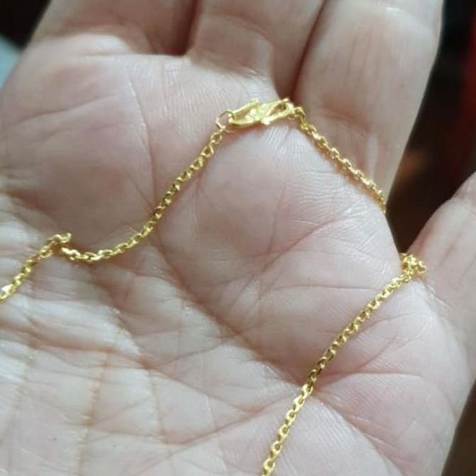 Kalung polos emas asli 99% 990 99 24k 24karat 24 karat kuning 3gram 3g