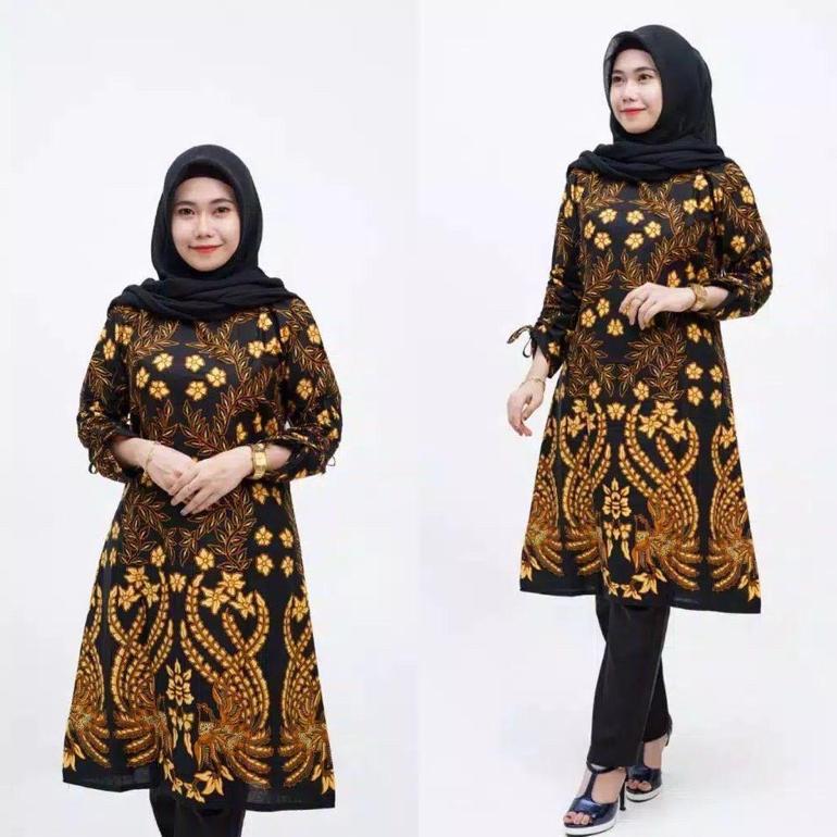 Atasan Batik Wanita Jumbo Ld 130 / Tunik Jumbo Ld 130 Terbaru 2022 / Batik Tunik / Atasan Tunik / Ba