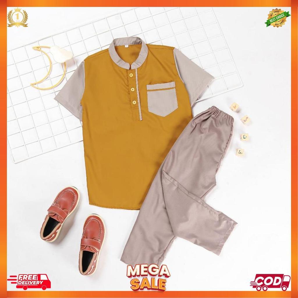 Baju Koko Pakistan Usia 1-12 Tahun/Baju Muslim Anak/Baju Koko El Rumi [K2]