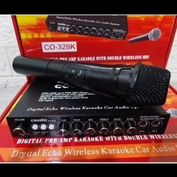 Grosir Pre Amp Karoeke With Doble Wirlles Mic Coustic Audio Co-328K
