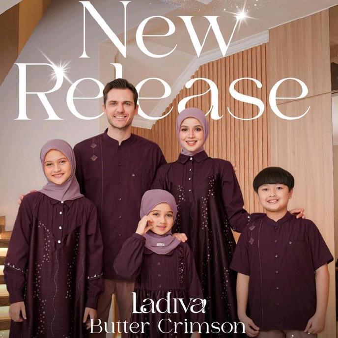 Ethica - Sarimbit Keluarga 2026 Butter Crimson gamis keluarga Koko dewasa dress ibu gamis couple kel