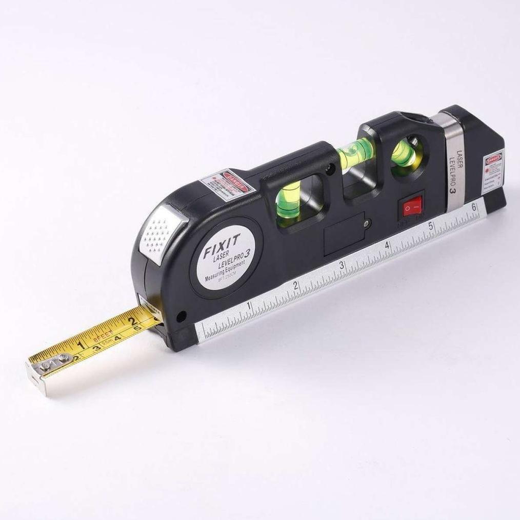 Laser Level Meteran Laser Alat Pengukur Kemiringan Waterpass Penggaris Laser Tukang Bangunan Laser B