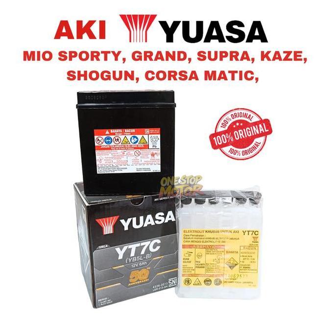 Sale Aki Kering Yuasa Yt7C Yb5L-B Mf Cocok Untuk Supra X Lama,  Vega R, Smash, Kaze Original Ori Asl