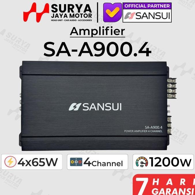 Murah Sansui Sa-A900.4 Power Amplifier 4 Channel 4X65W 1200W Max Power Saa9004 Audio Mobil
